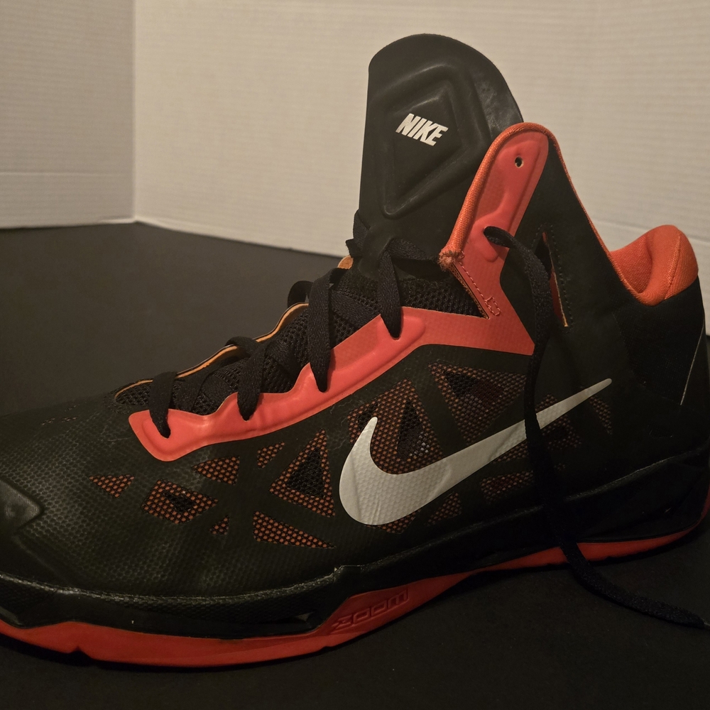 Nike Black and Orange High-Top Sneakers - Picture 10 of 10